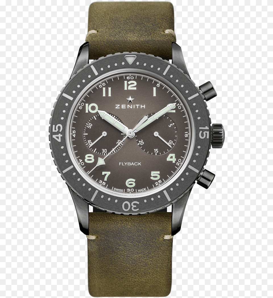 New Zenith Pilot Cronometro Tipo Cp 2 Flyback, Arm, Body Part, Person, Wristwatch Png Image