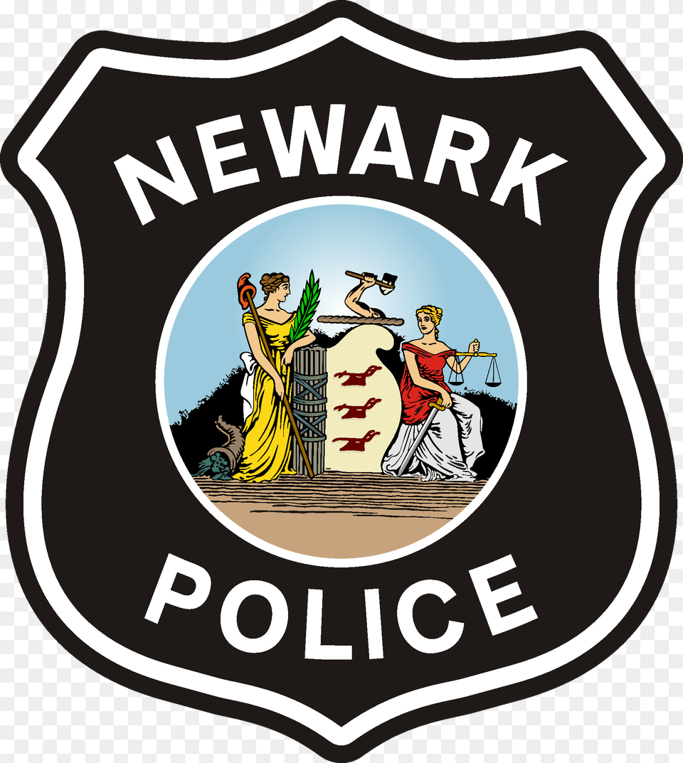 Newark Police Division Newark Police Department Logo, Symbol, Badge, Male, Man Png Image