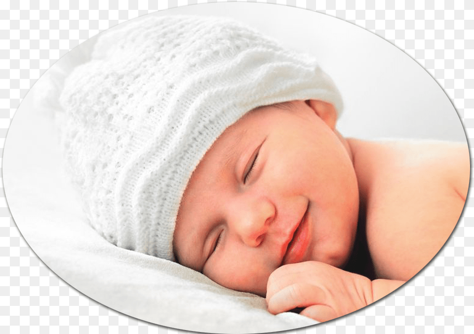 Newborn Sleeping In Crib As A Result Of Sleep Plan Newborns, Clothing, Photography, Hat, Person Free Transparent Png