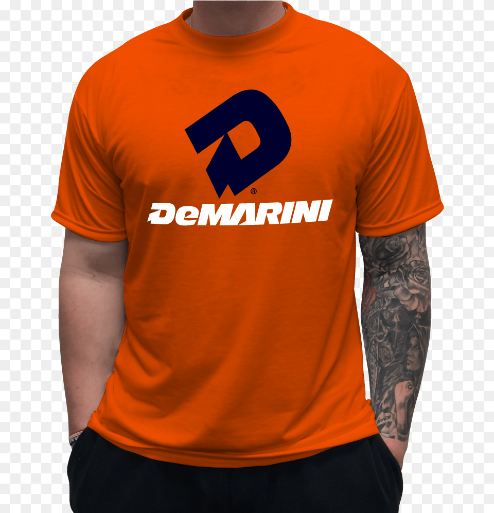 Newbreedtitle Newbreed White T Shirt With Orange And Blue Font, Clothing, T-shirt, Person, Skin Free Transparent Png