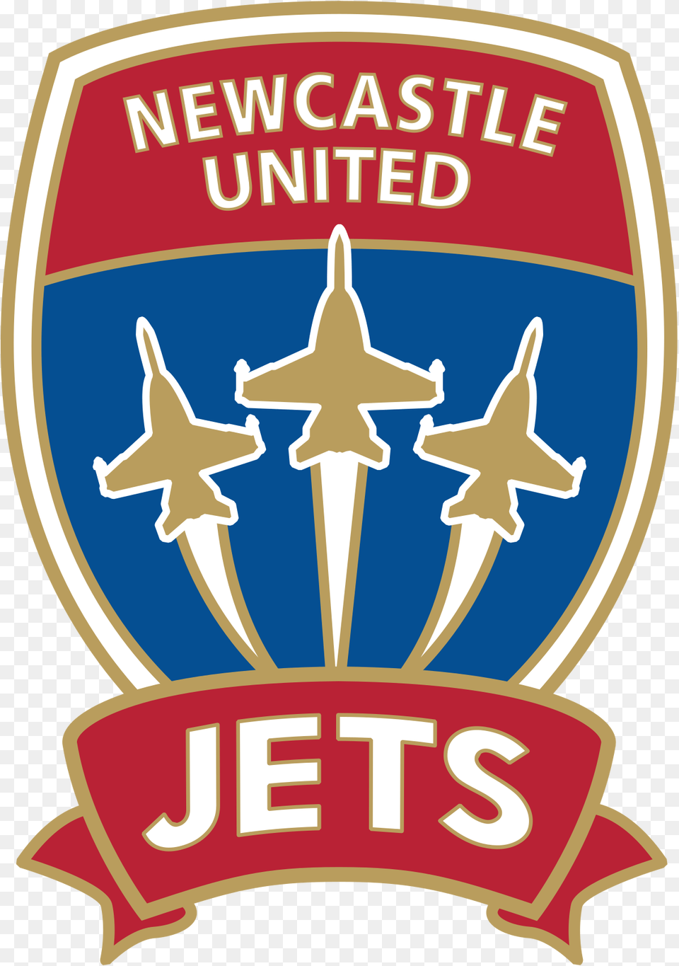 Newcastle Jets Logo, Badge, Symbol, Emblem, Person Png Image