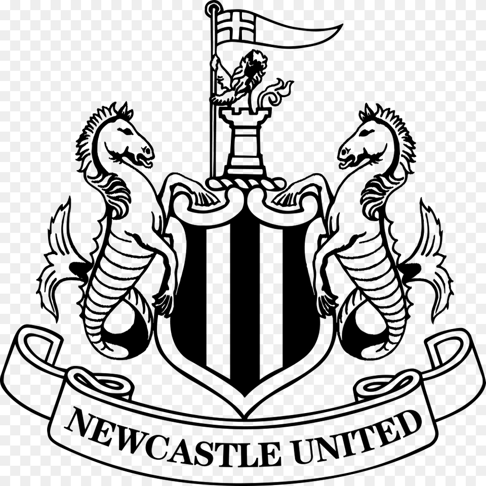 Newcastle United Fc Logo Newcastle United Vs Tottenham Hotspur, Gray Free Transparent Png