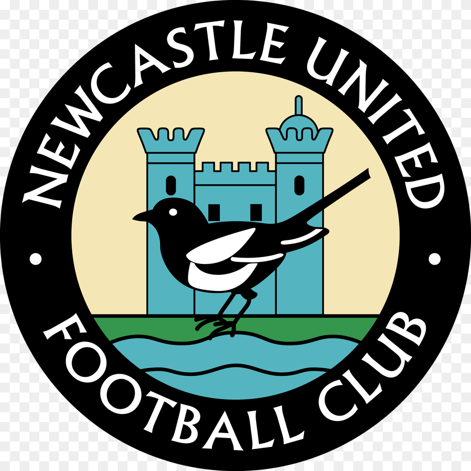 Newcastle United Soccer Logo Football Team Logos Newcastle United Old Badge, Animal, Bird, Magpie Free Png