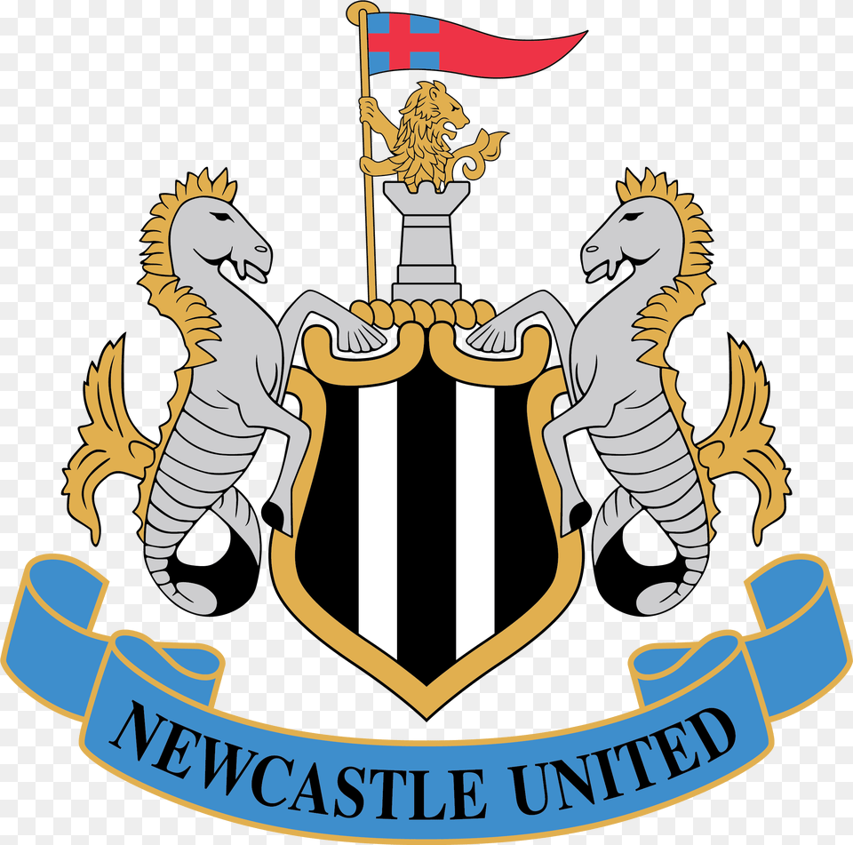 Newcastle Utd Nufc Football Club Metal Pin Badge Shield Newcastle United Logo, Emblem, Symbol, Face, Head Png