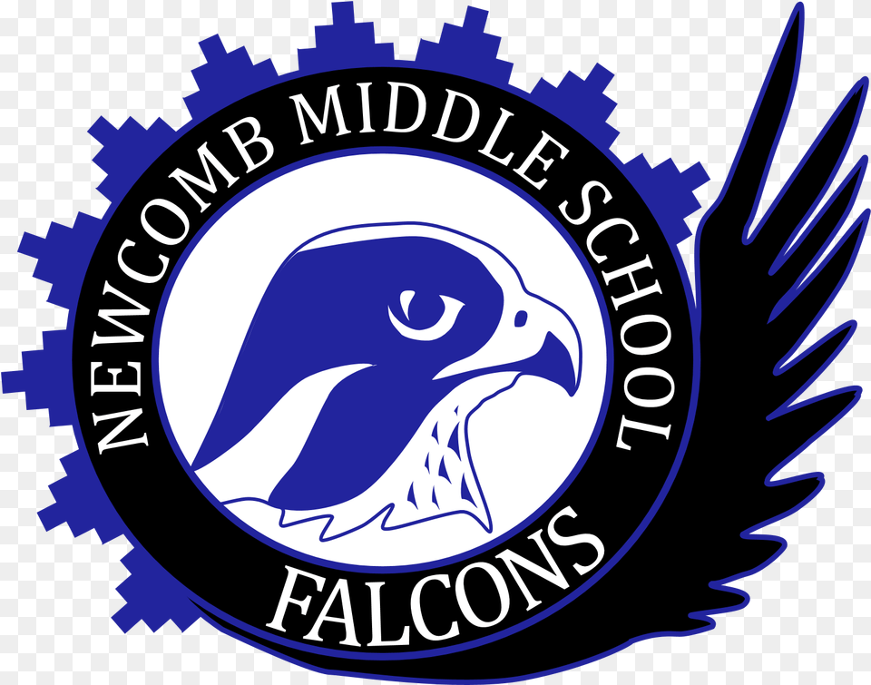 Newcomb Middle School Logo Royalty Emblem, Symbol, Animal, Bird Png Image