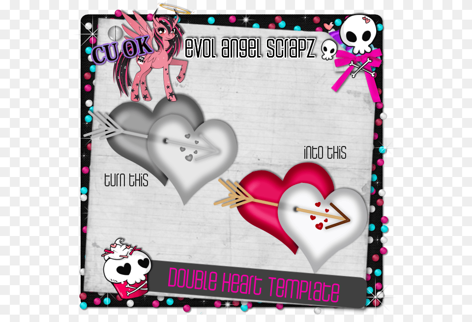 Newdouble Heart Template Heart Cartoon Girly, Envelope, Greeting Card, Mail Free Transparent Png