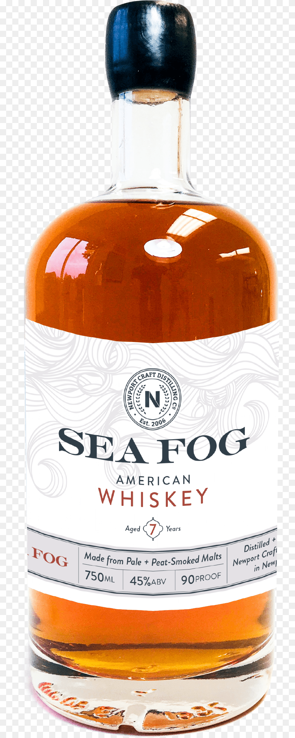 Newportcraft Seafog Whiskey Glass Bottle, Alcohol, Beverage, Liquor, Whisky Png Image