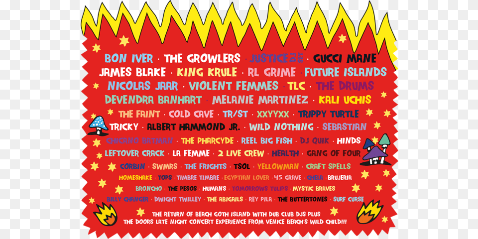 News Gucci Mane Large Beach Goth 6 Lineup, Advertisement, Text Free Png Download