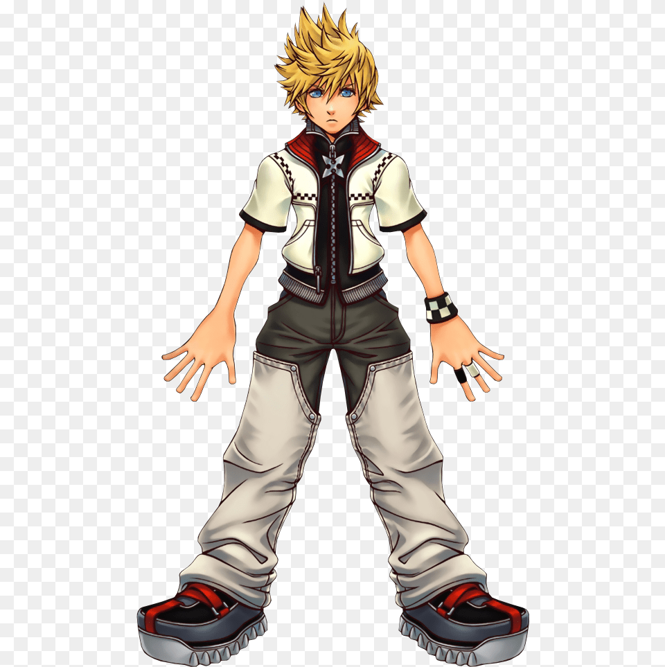 News A Look Back Kingdom Hearts Ultimania Gallery Kingdom Hearts 2 Roxas Art, Comics, Book, Publication, Person Free Png