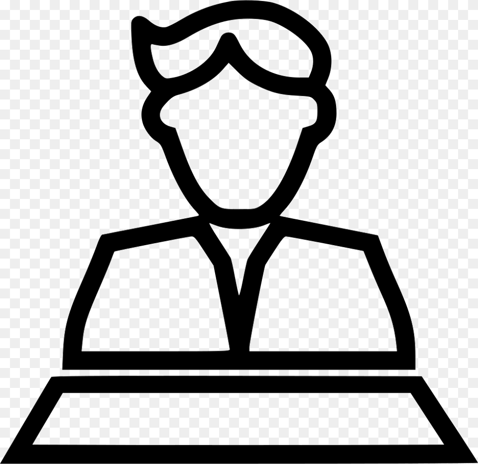 News Anchor Secretary Icon, Stencil Png Image