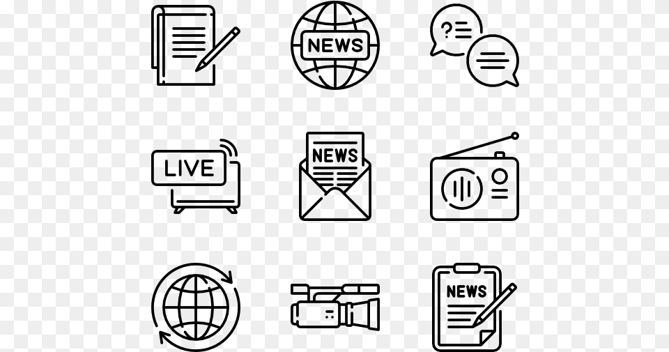 News And Journal School Icon Vector, Gray Free Png Download