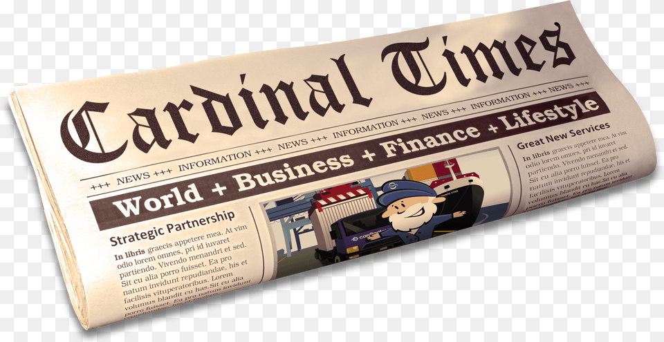 News Cardinal Maritime Flyer, Newspaper, Text, Baby, Person Png