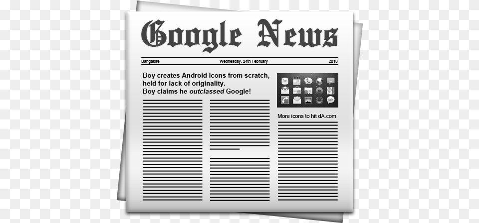 News Icon Newspaper, Text, Page, Blackboard Free Png Download