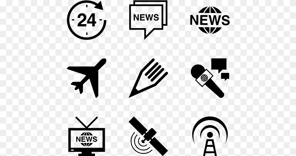 News Icons, Lighting Free Png Download