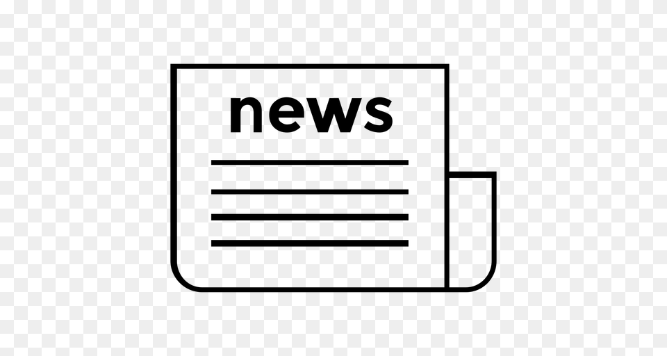 News Newspaper Stroke Icon, Gray Free Transparent Png