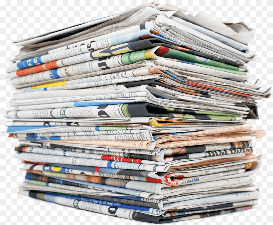 News Papers Picture Pile Of Newspapers, Newspaper, Text Free Png