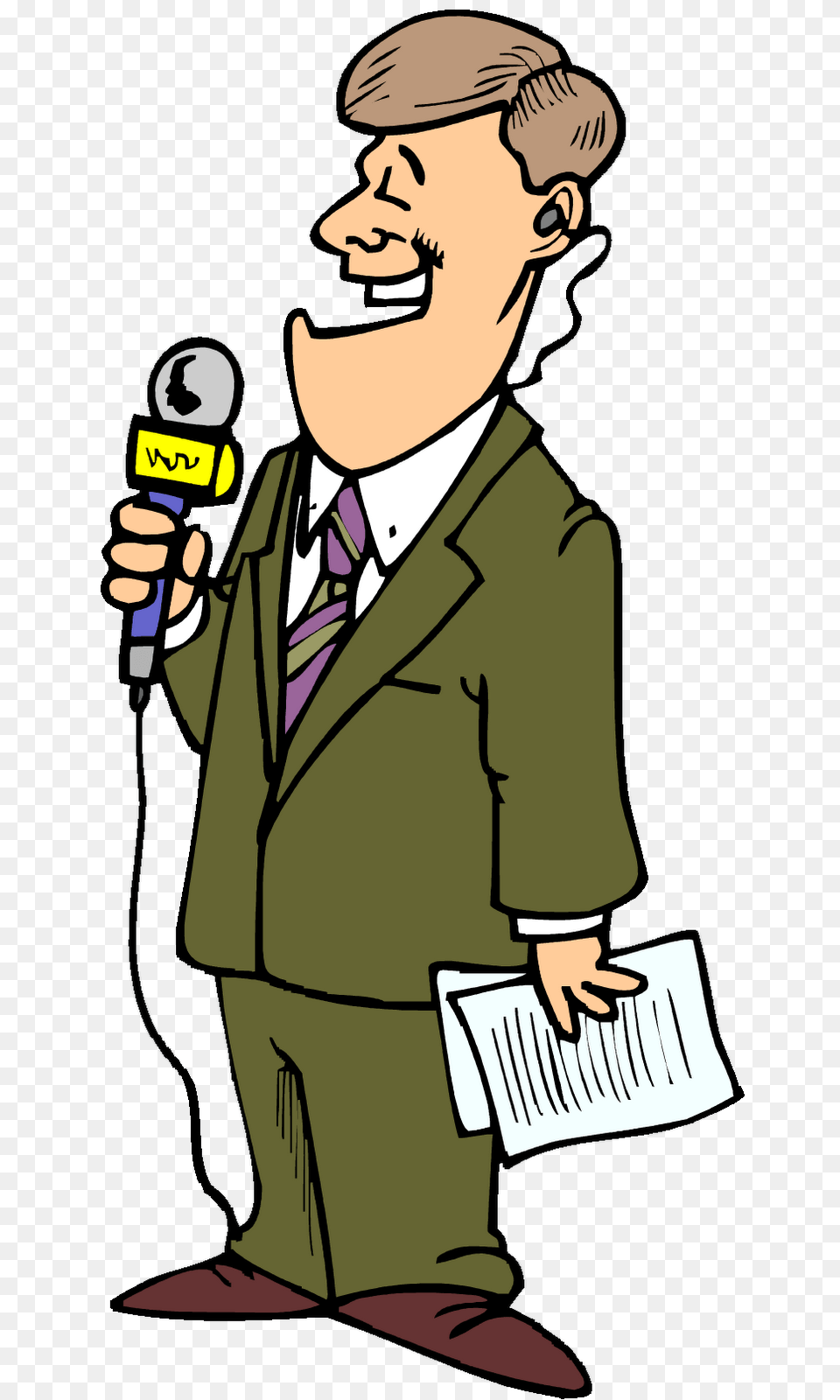News Reporter Cliparts Clip Art, Adult, Male, Man, Person Free Png Download