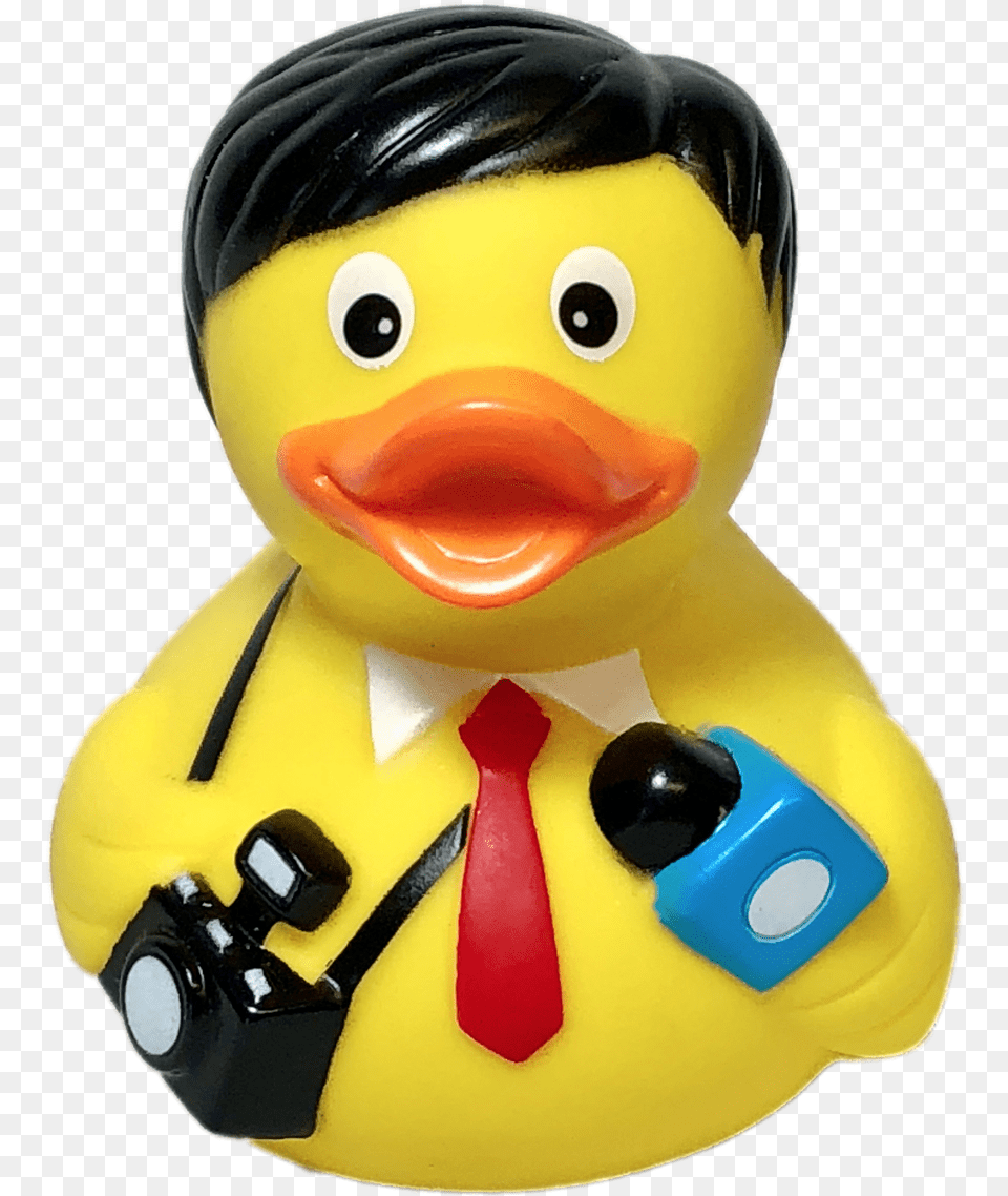 News Reporter Rubber Duck Duck Reporter, Toy, Face, Head, Person Png Image