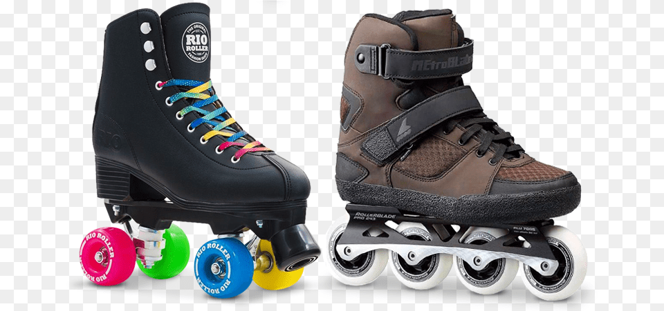 News The Basic Difference Between Roller Skates And Rio Roller Skates Black Rainbow, Clothing, Footwear, Shoe Png Image