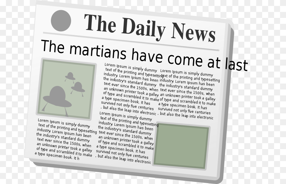 Newspaper, Page, Text Png Image