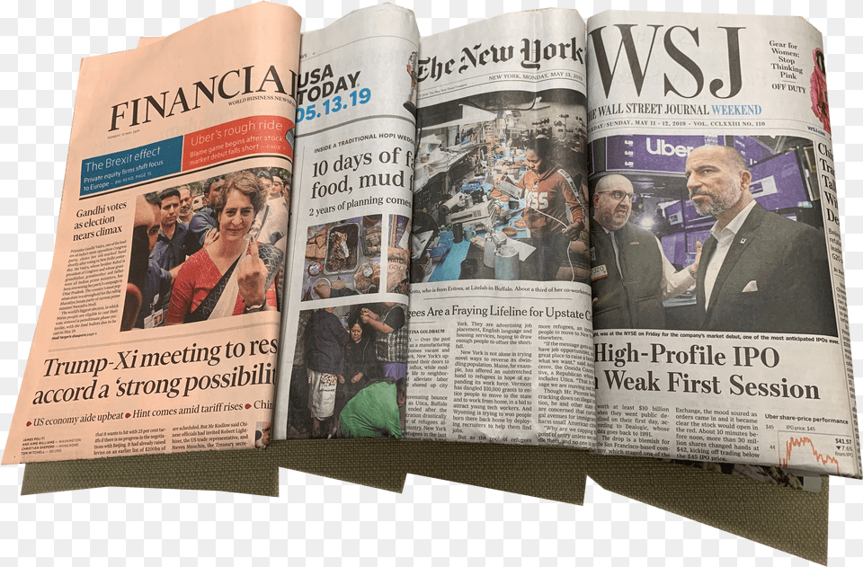 Newspaper Circulation Rop New York Times, Text, Male, Adult, Person Free Png Download