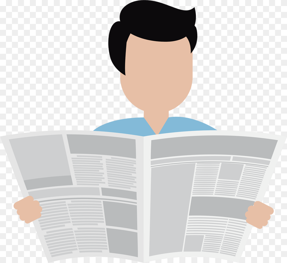Newspaper Clipart, Person, Reading, Publication, Adult Free Png Download