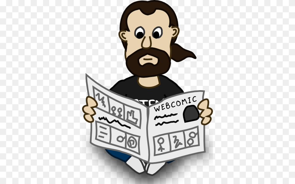 Newspaper Clipart, Person, Reading, Book, Comics Free Transparent Png