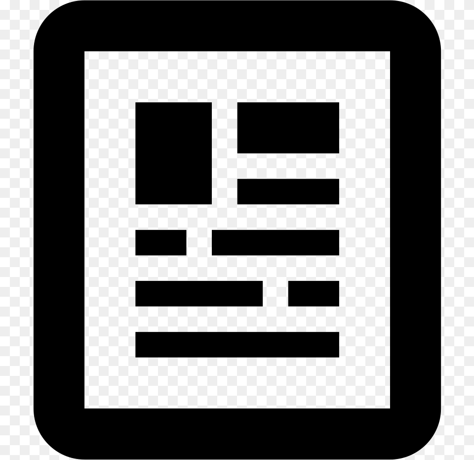 Newspaper Icon, Home Decor, Page, Text, Stencil Png Image