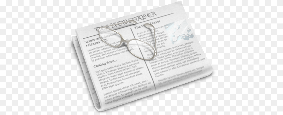 Newspaper Icon Coffee Shop Iconset Musettcom Newspaper Icon, Accessories, Glasses, Text, Business Card Png