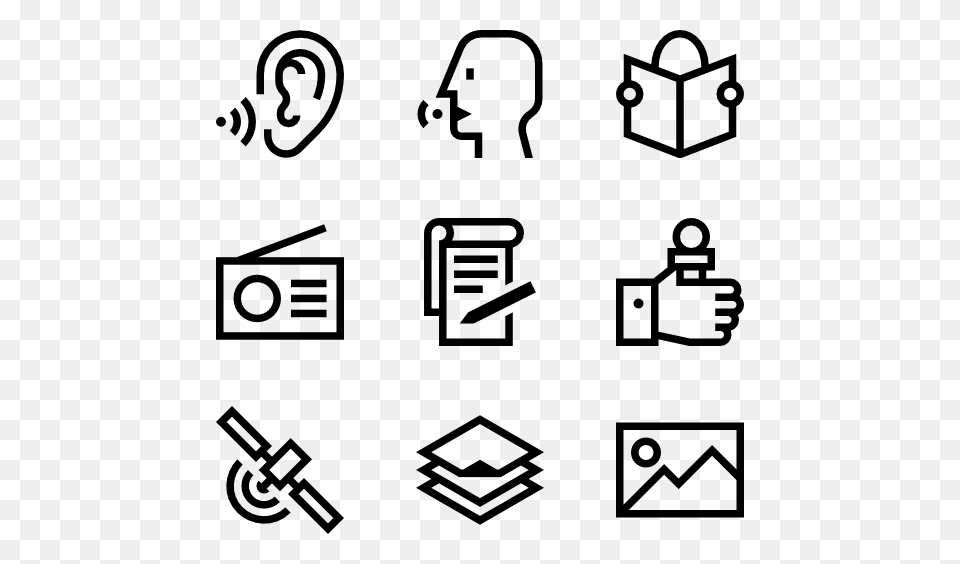 Newspaper Icons, Gray Free Png