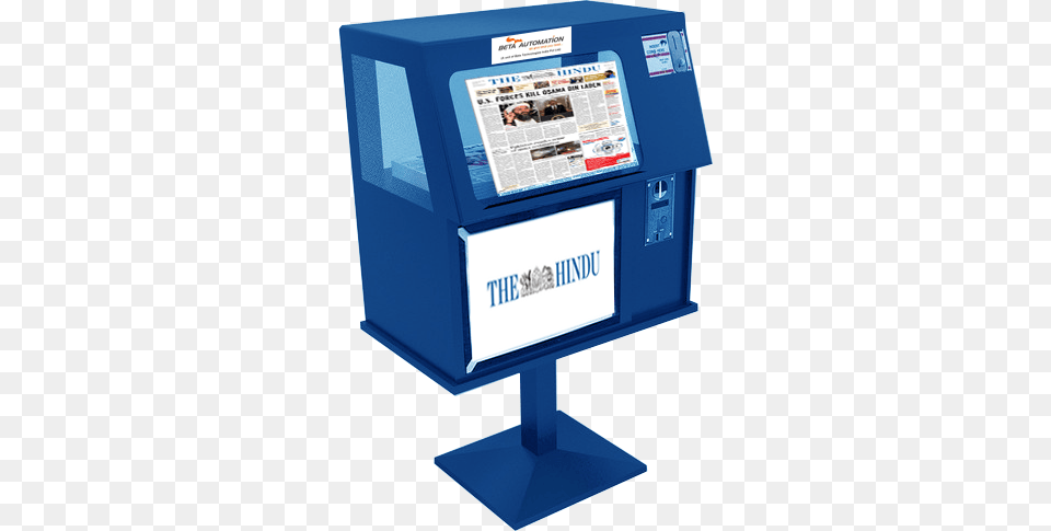 Newspaper Vending Machine Automatic Newspaper Vending Machine, Kiosk, Text, Computer Hardware, Electronics Free Png Download