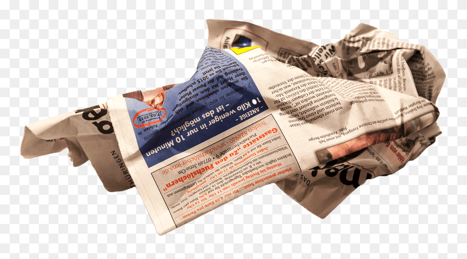 Newspaper Wrinkled, Text, Advertisement, Poster, Diaper Png Image