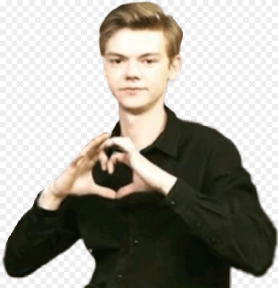 Newt From Maze Runner Thomas Brodie Sangster Cute Hearts, Photography, Person, Portrait, Face Free Png Download