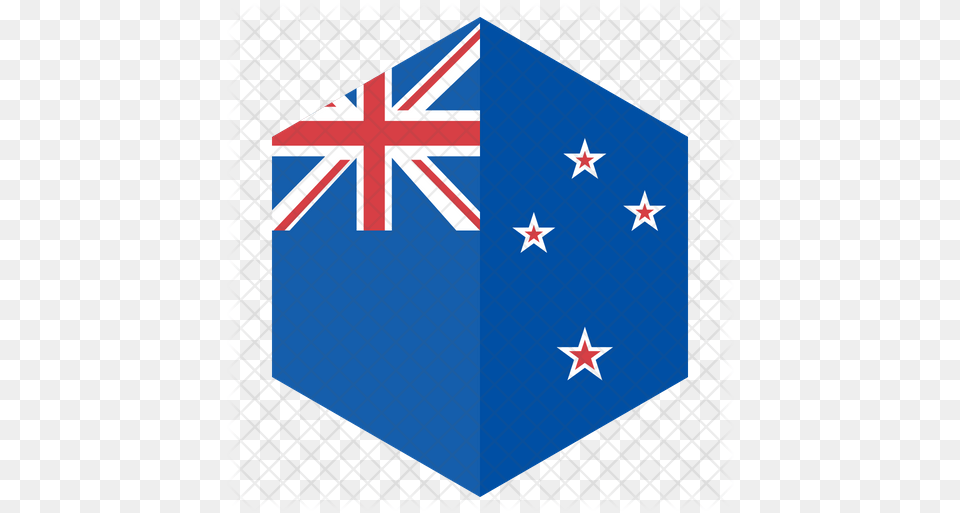 Newzealand Flag Icon Of Flat Style Australia Flag On A Hexagon Free Png Download