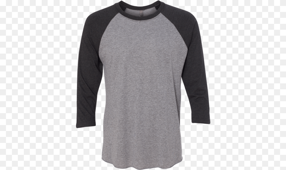 Next Level Unisex Gray And Black, Clothing, Long Sleeve, Sleeve, T-shirt Png Image