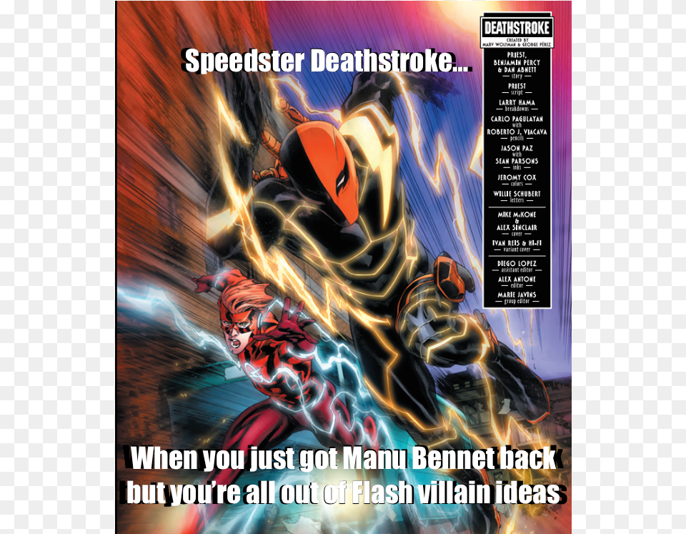 Next Season39s Villain Revealed Deathstroke Speedster, Book, Comics, Publication, Person Png Image