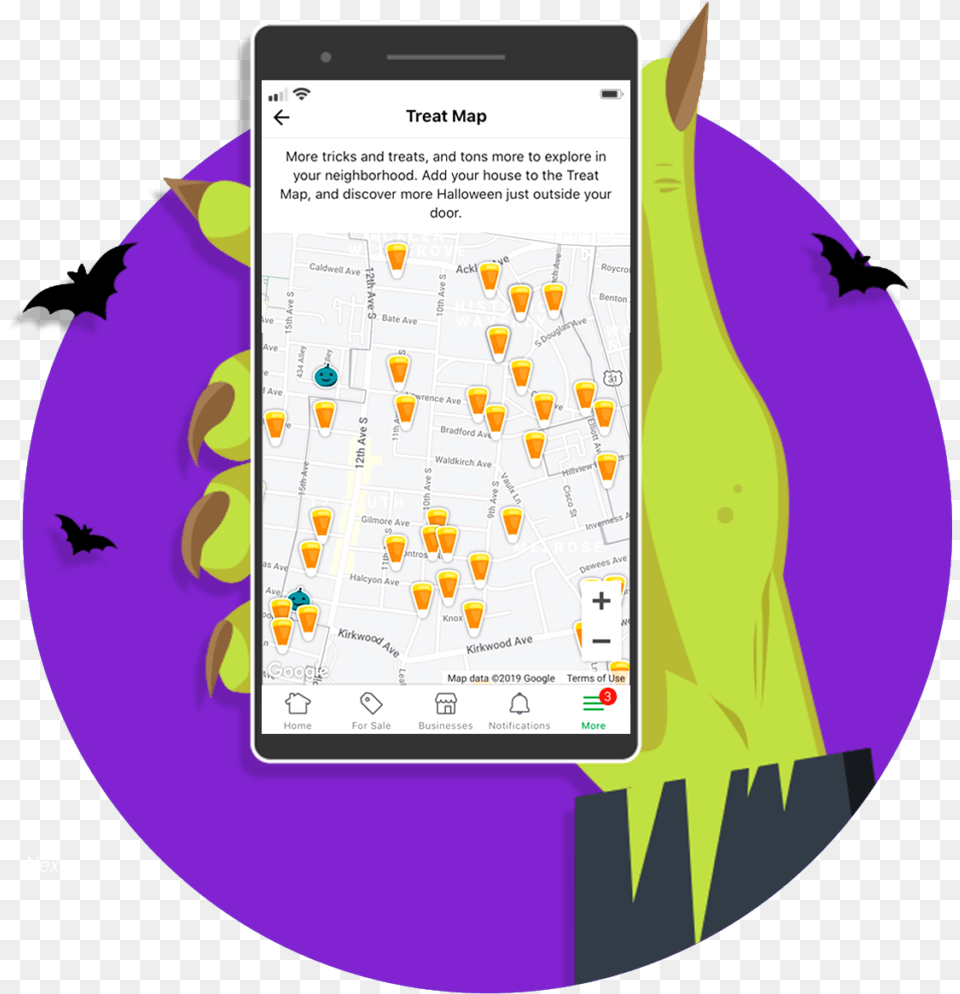 Nextdoor Treat Map For Iphone And Android, Computer, Electronics Png
