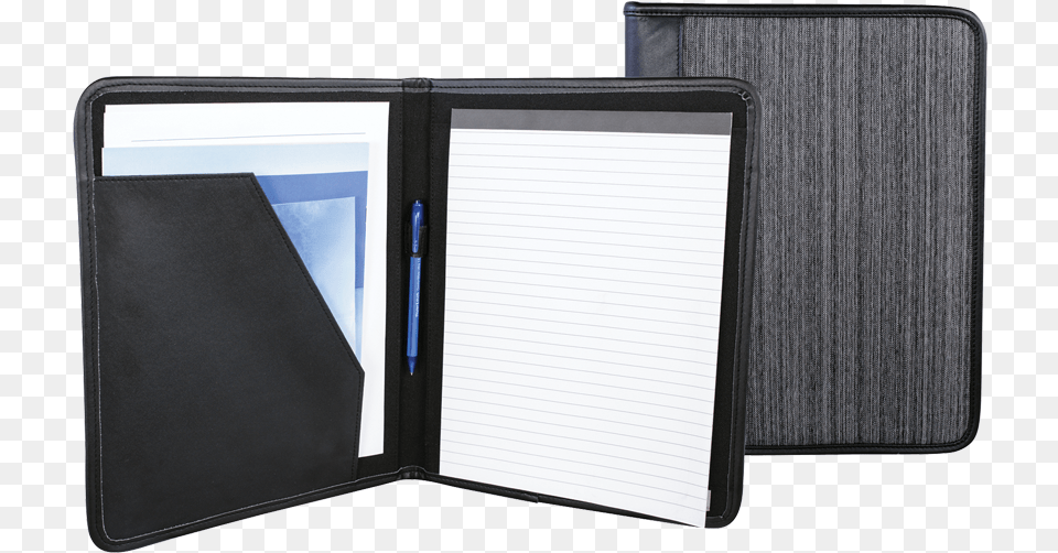 Nextech Zippered Padfolio Letter Grey Wallet, File Binder, File Folder, Computer, Electronics Png Image