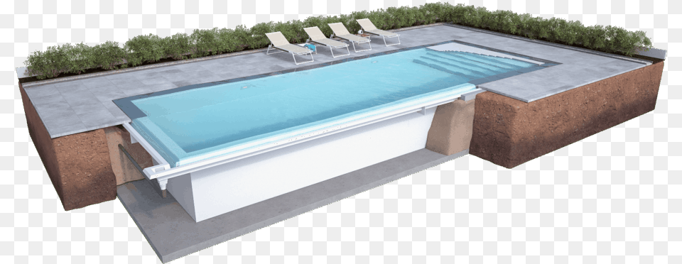 Nexxt Line Pool Berlaufrinne, Swimming Pool, Water, Chair, Furniture Png