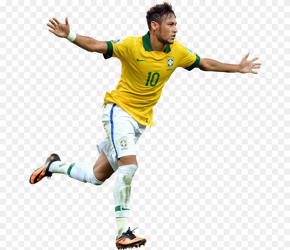 Neymar 10 Brazil Celebrate Goal Neymar Brazil Transparent, Body Part, Person, Finger, Hand Png Image
