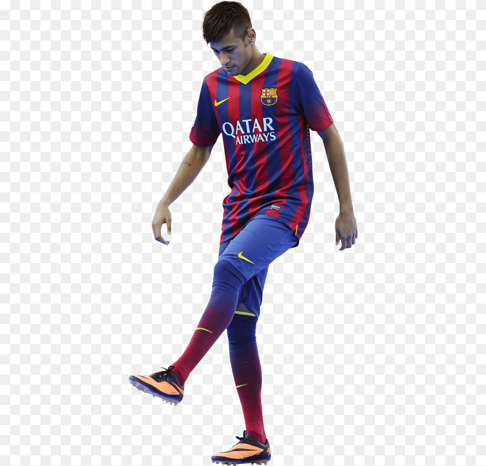 Neymar Barcelona By Bauti Imagenes Sin Fondo Del Barcelona, Teen, Shirt, Male, Person Free Png Download