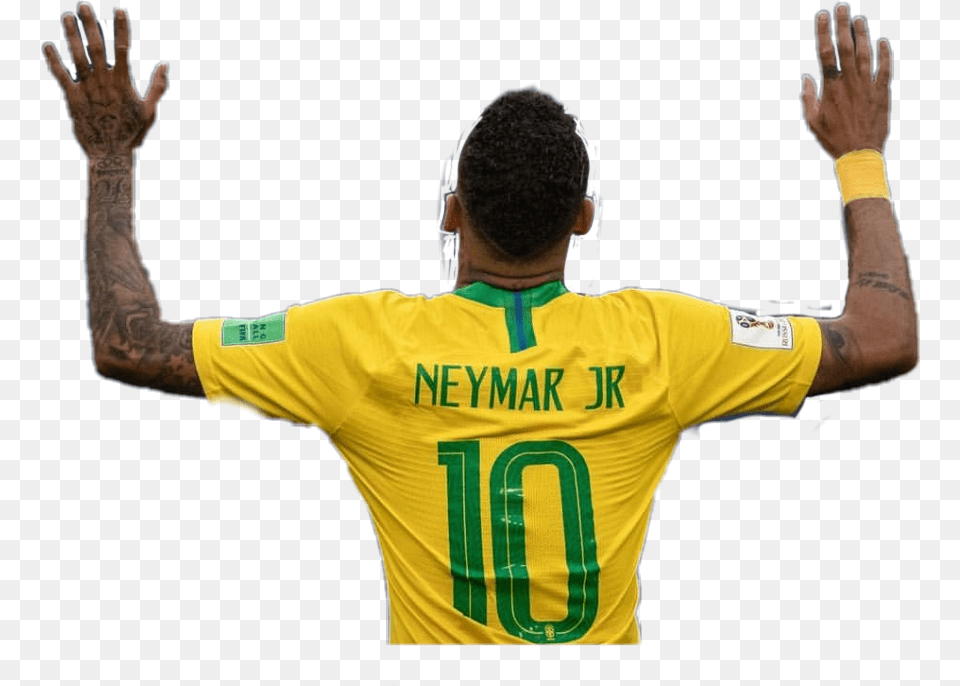 Neymar Brasil 10 Neymar Brasil Sticker, Head, T-shirt, Clothing, Face Free Png Download