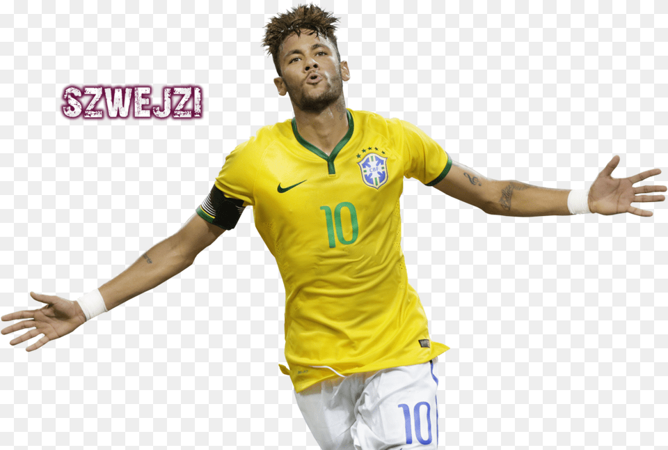 Neymar Brazil, T-shirt, Shirt, Clothing, Person Png