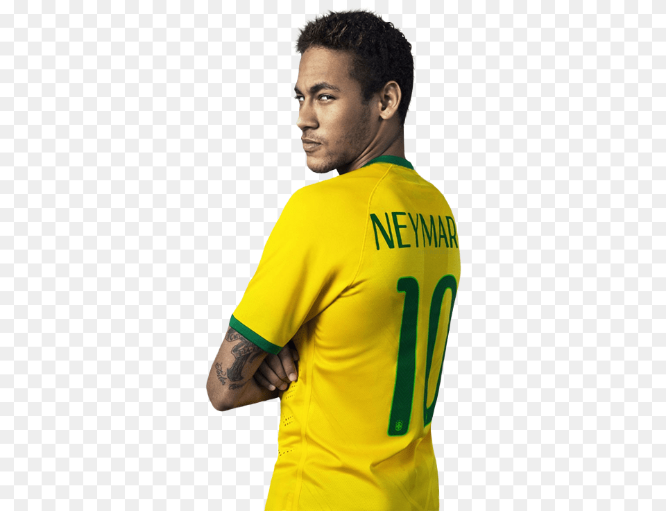 Neymar Football Player, T-shirt, Clothing, Shirt, Person Free Png