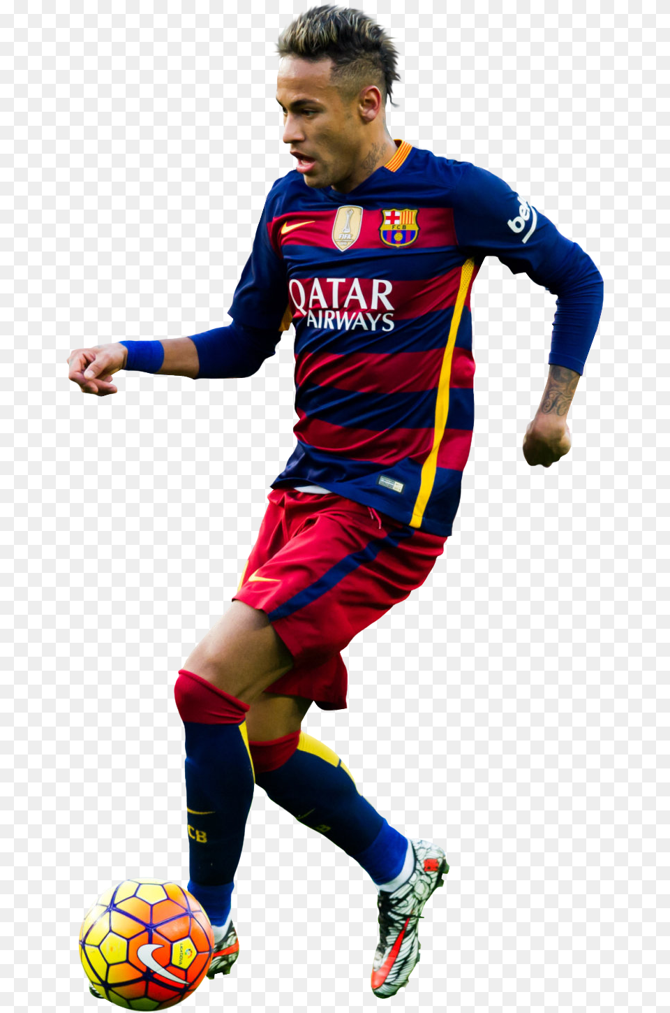 Neymar Football Render Neymar Barcelona 2016 Render, Ball, Sport, Sphere, Soccer Ball Png Image