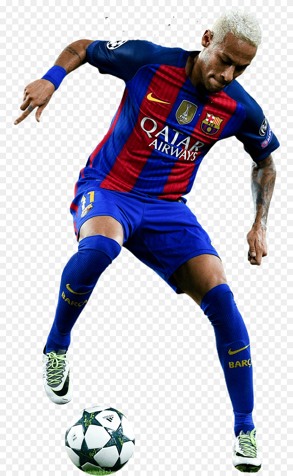 Neymar Jr Barcelona Kick Up A Soccer Ball, Sport, Soccer Ball, Football, Person Png