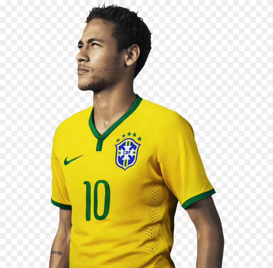 Neymar Jr Brasil 2014, T-shirt, Shirt, Clothing, Person Png
