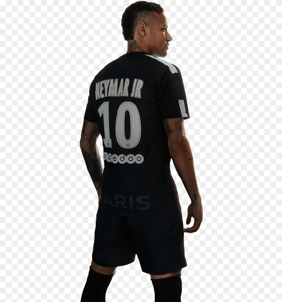 Neymar Jr By Ronniegfx Clipart Image Neymar Third Kit Psg, T-shirt, Clothing, Shorts, Shirt Free Png Download