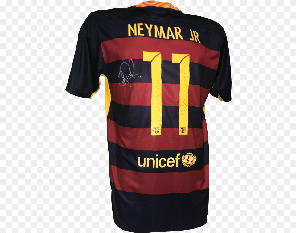 Neymar Jr Fc Barcelona 2015 2016 Kit, Clothing, Shirt, T-shirt, Jersey Png Image