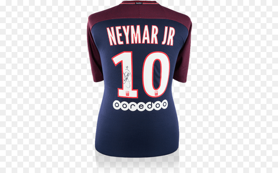 Neymar Jr Signed Paris Saint Germain Jersey 2017 18 Playera De Neymar Psg, Clothing, Shirt, T-shirt, Person Free Transparent Png